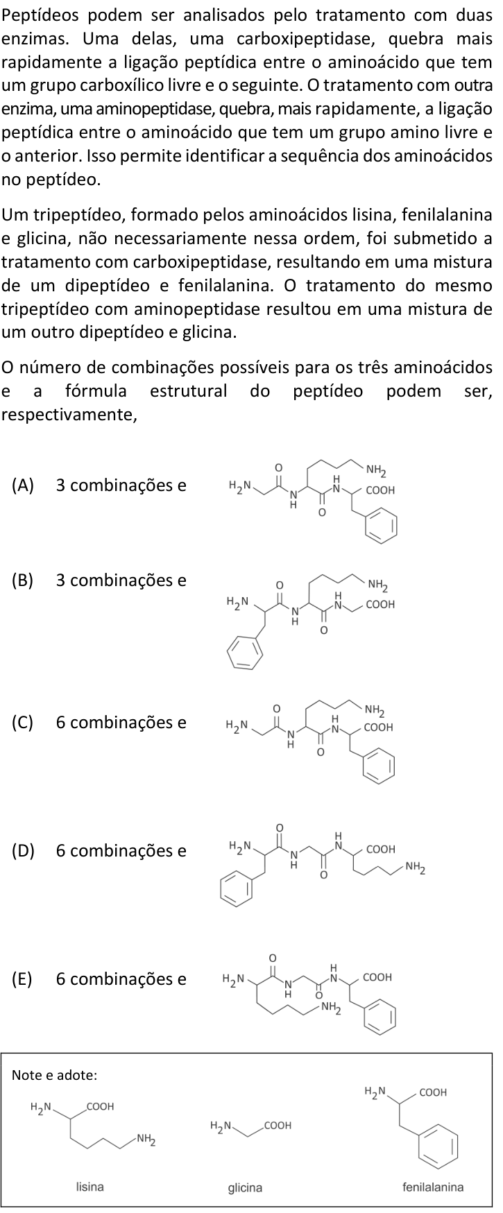 Questão 39 no caderno  da FUVEST 2019