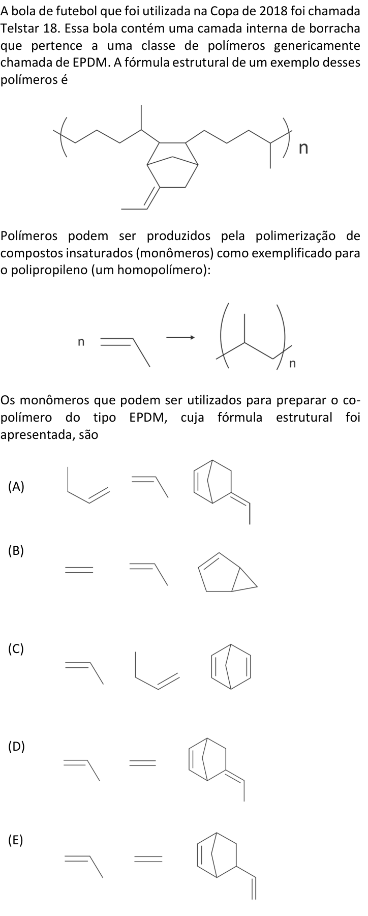Questão 44 no caderno  da FUVEST 2019
