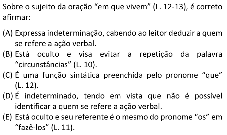 Questão 59 no caderno  da FUVEST 2019