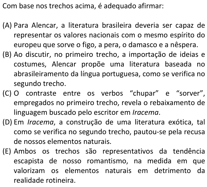 Questão 66 no caderno  da FUVEST 2019