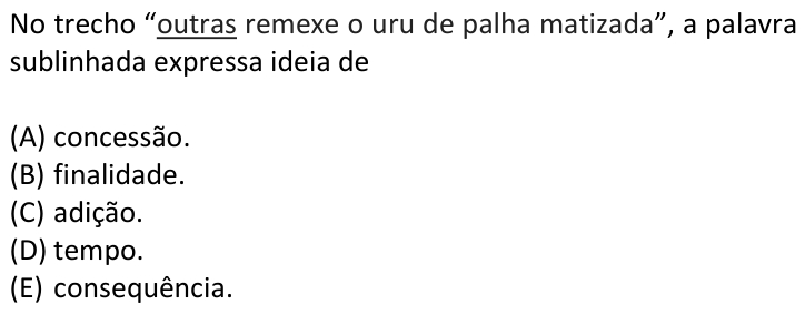 Questão 67 no caderno  da FUVEST 2019