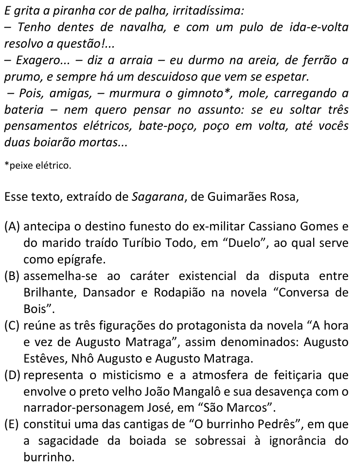 Questão 70 no caderno  da FUVEST 2019