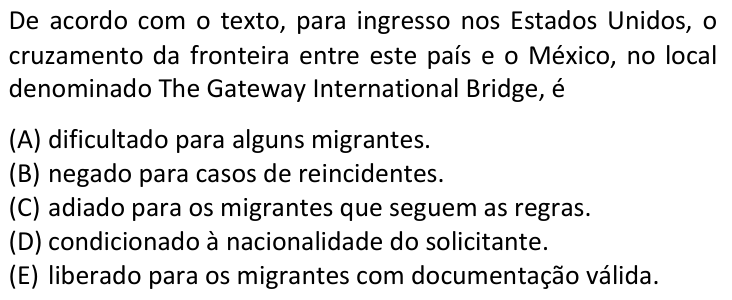 Questão 76 no caderno  da FUVEST 2019