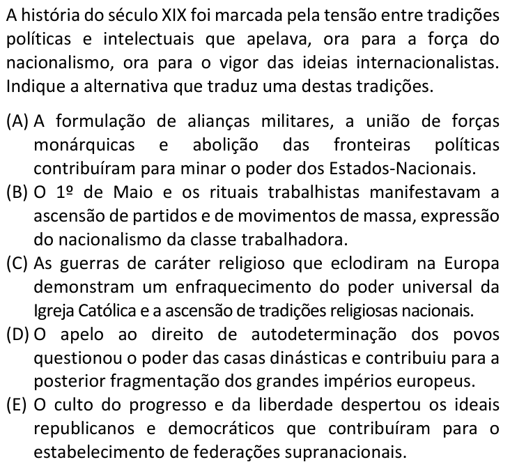 Questão 90 no caderno  da FUVEST 2019