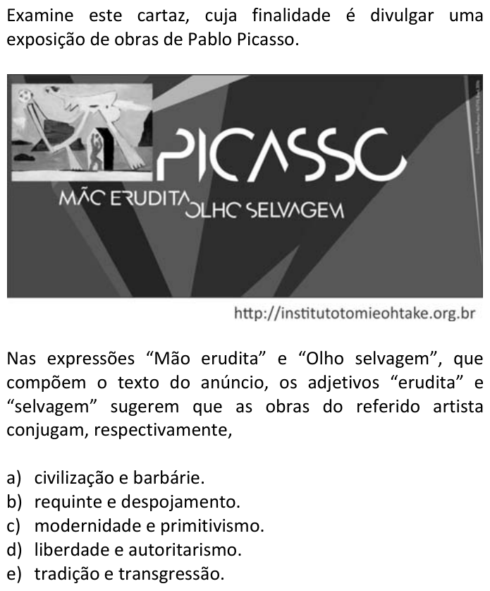 Questão 1 no caderno  da FUVEST 2017