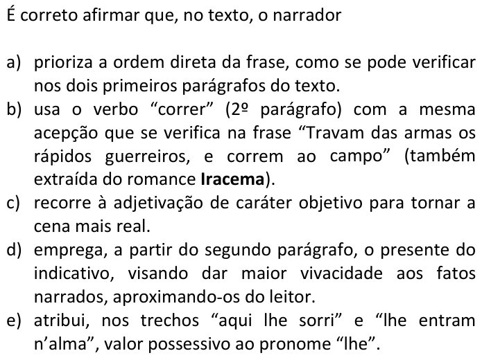 Questão 6 no caderno  da FUVEST 2017