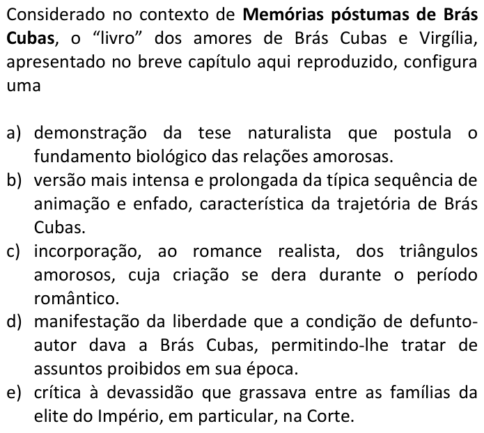 Questão 10 no caderno  da FUVEST 2017