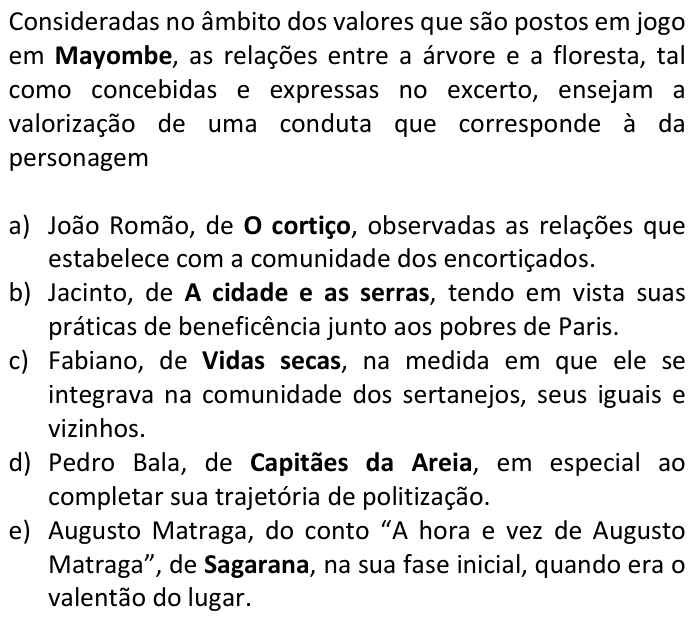 Questão 15 no caderno  da FUVEST 2017