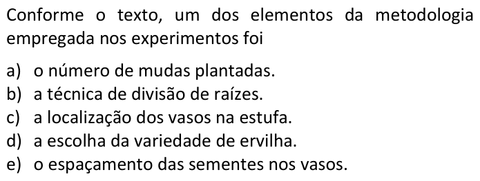 Questão 20 no caderno  da FUVEST 2017