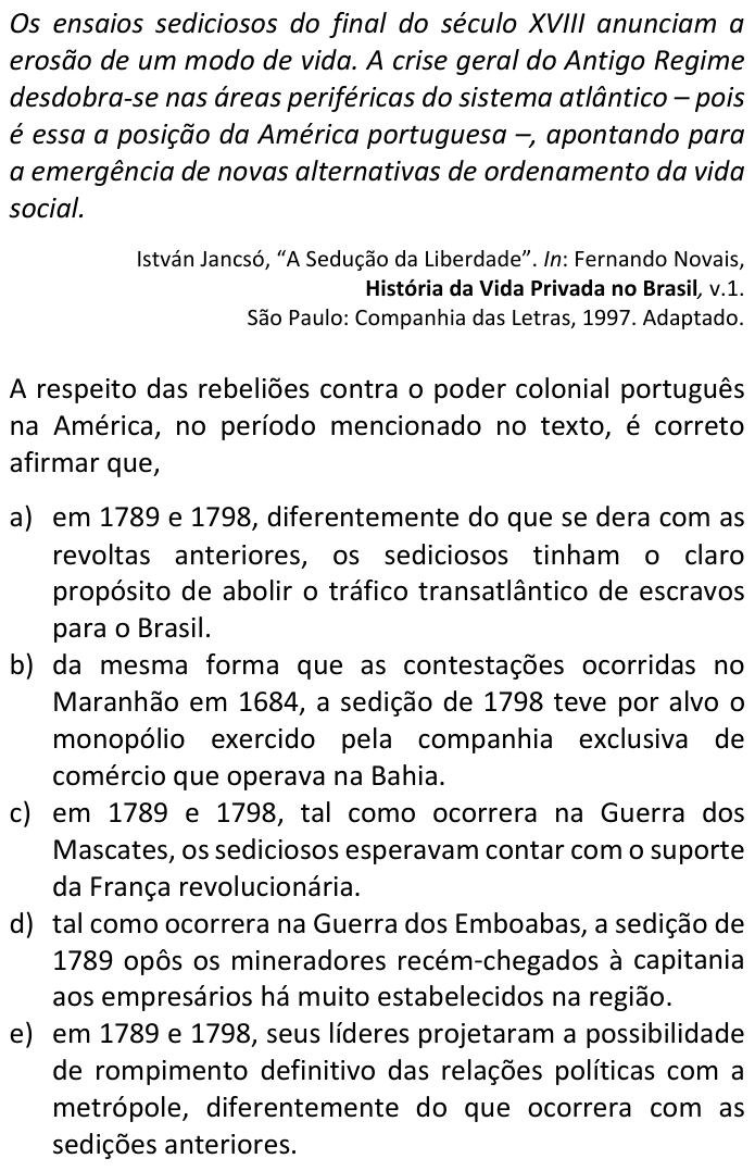 Questão 27 no caderno  da FUVEST 2017