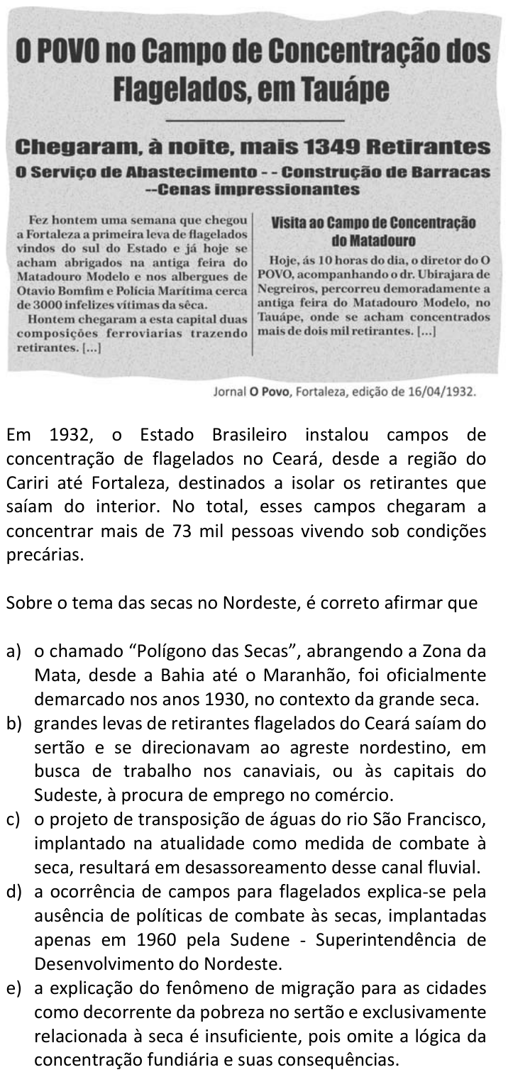 Questão 41 no caderno  da FUVEST 2017