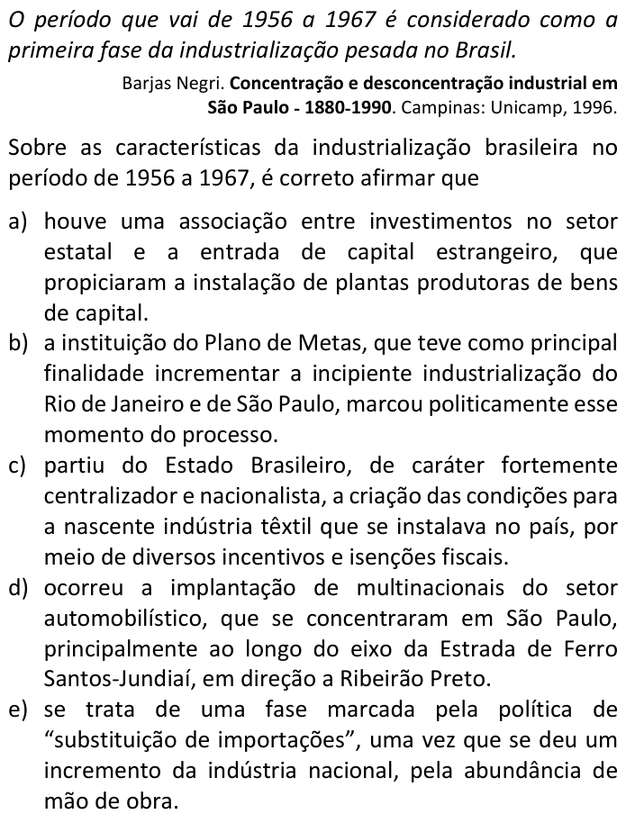 Questão 44 no caderno  da FUVEST 2017