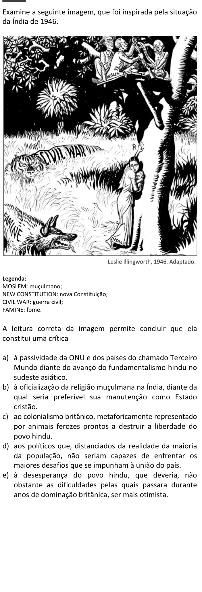 Questão 5 no caderno  da FUVEST 2015