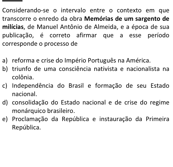 Questão 7 no caderno  da FUVEST 2015