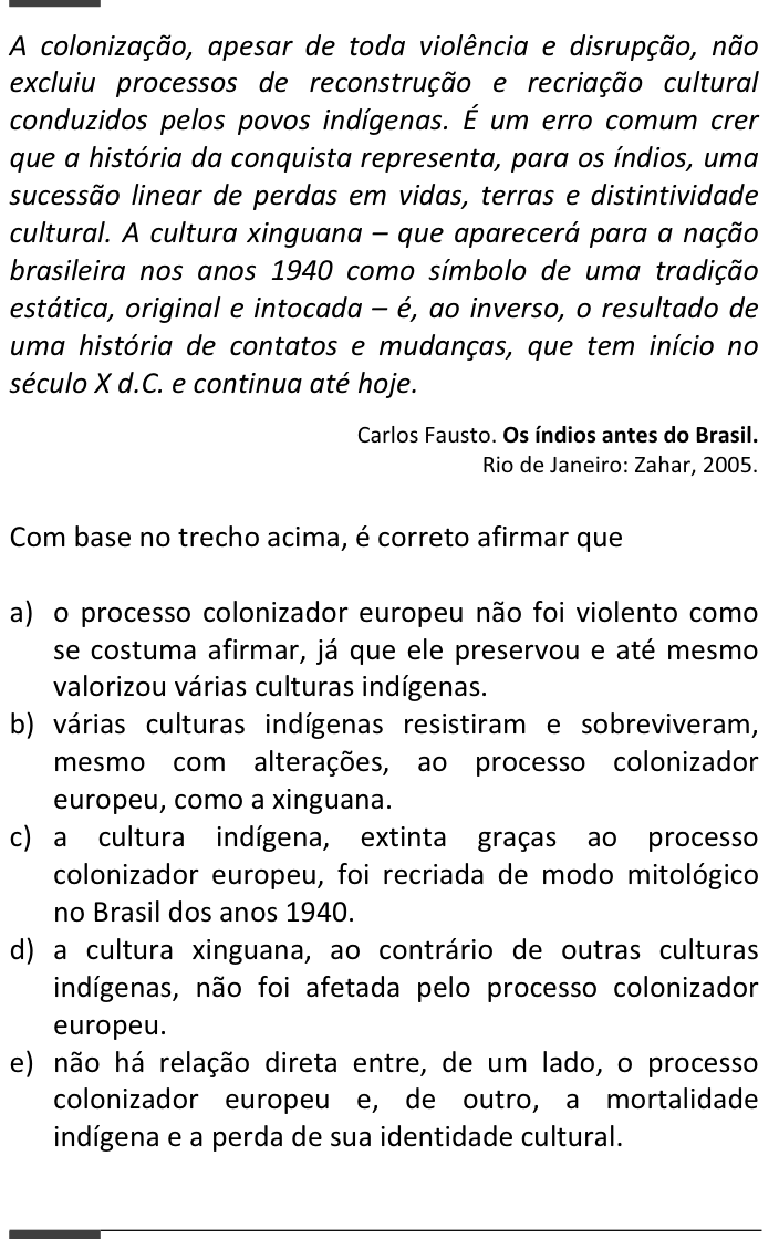 Questão 8 no caderno  da FUVEST 2015