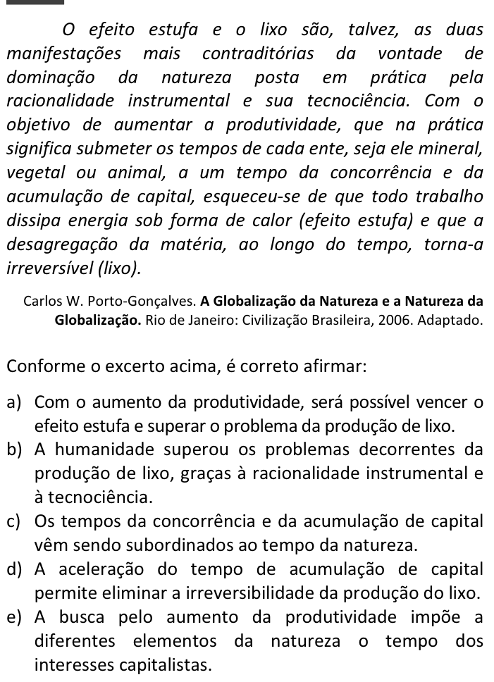 Questão 15 no caderno  da FUVEST 2015