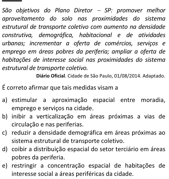 Questão 17 no caderno  da FUVEST 2015