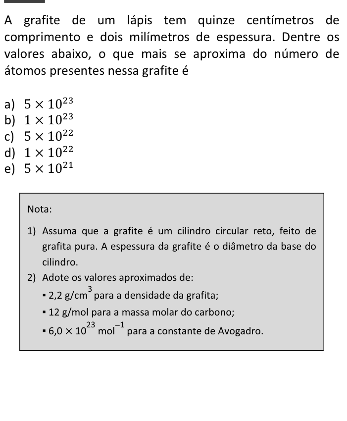 Questão 55 no caderno  da FUVEST 2015