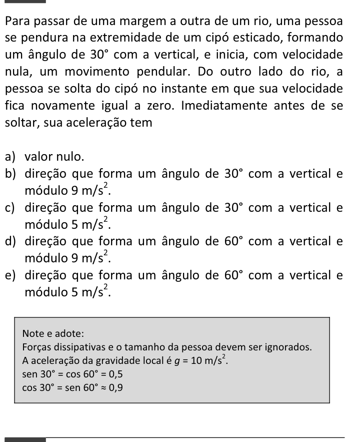 Questão 15 no caderno  da FUVEST 2014
