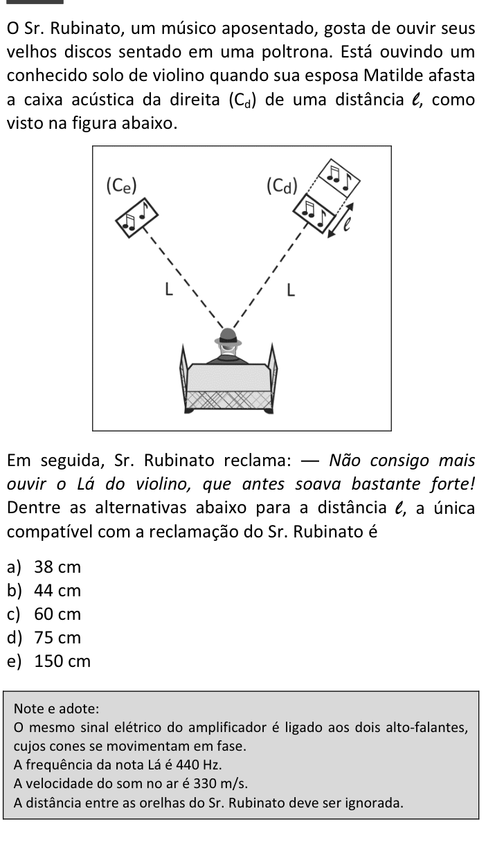 Questão 20 no caderno  da FUVEST 2014