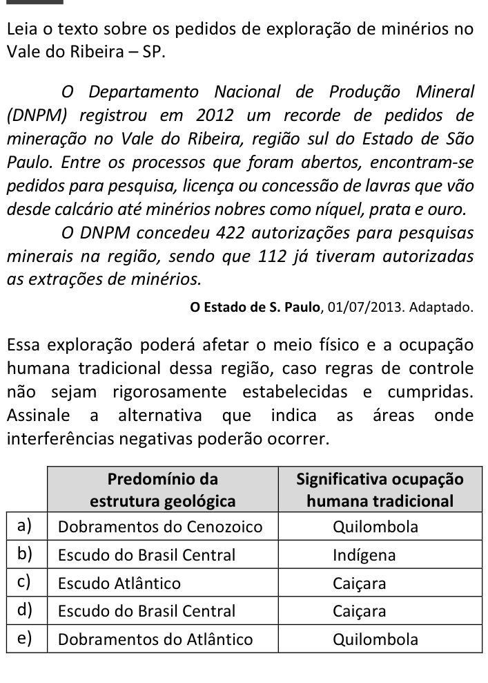 Questão 48 no caderno  da FUVEST 2014