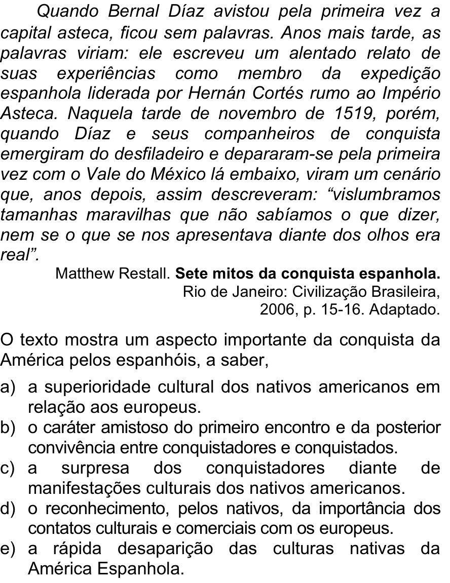 Questão 47 no caderno  da FUVEST 2013