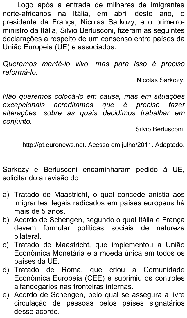 Questão 6 no caderno  da FUVEST 2012