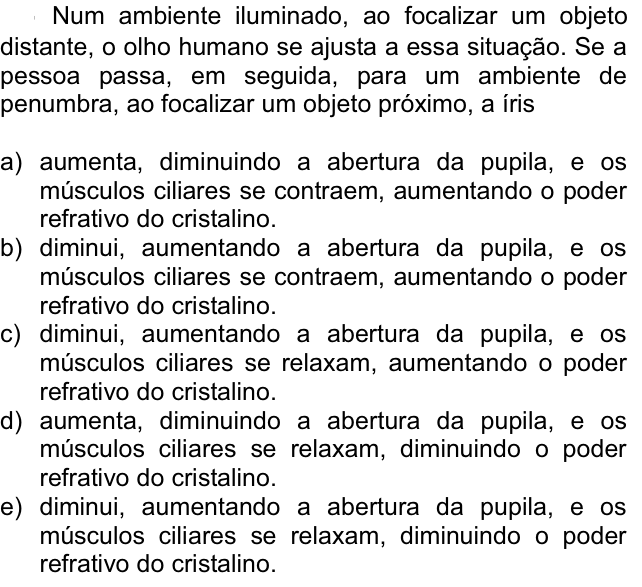 Questão 14 no caderno  da FUVEST 2012