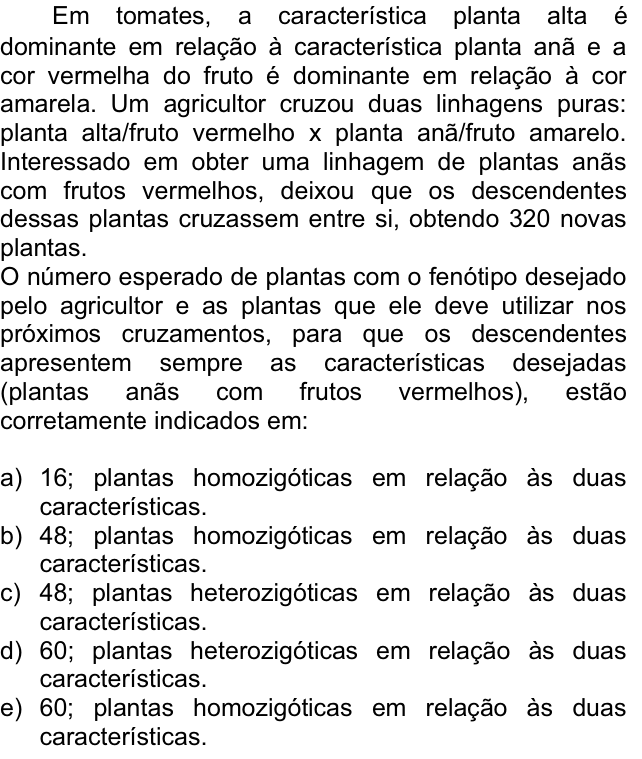 Questão 19 no caderno  da FUVEST 2012