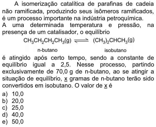 Questão 31 no caderno  da FUVEST 2012