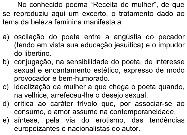 Questão 51 no caderno  da FUVEST 2012