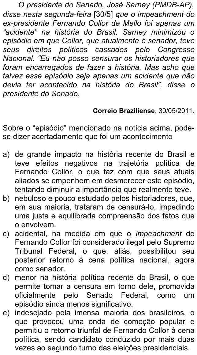 Questão 79 no caderno  da FUVEST 2012