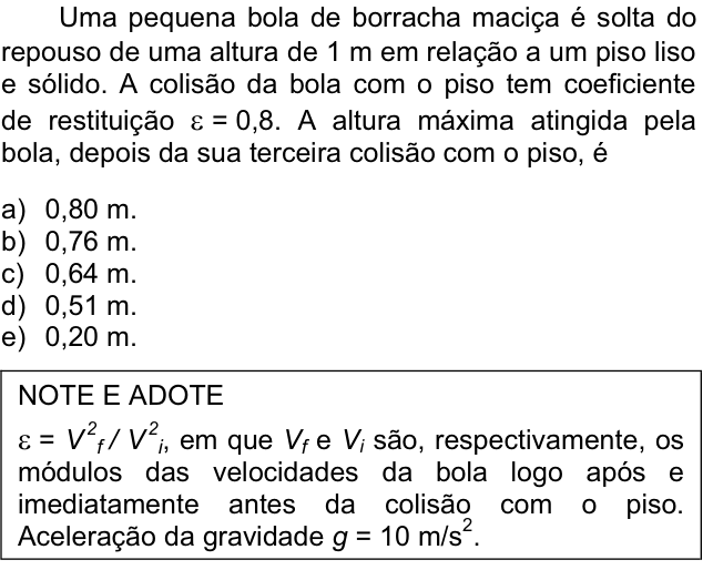 Questão 81 no caderno  da FUVEST 2012