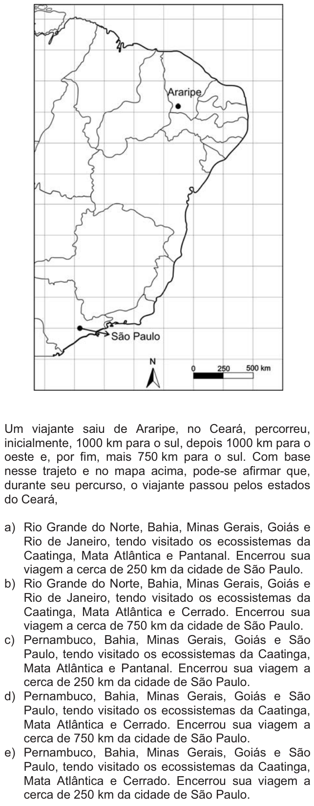 Questão 5 no caderno  da FUVEST 2011