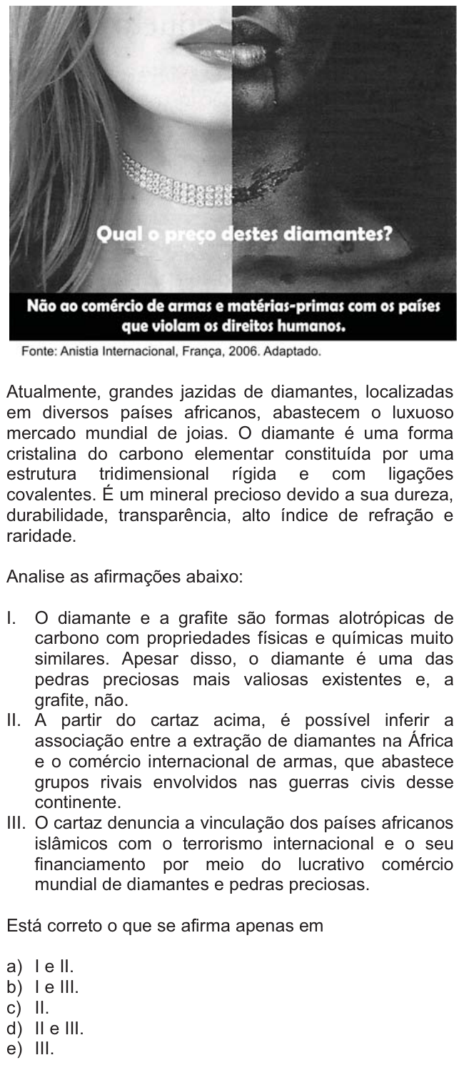 Questão 8 no caderno  da FUVEST 2011