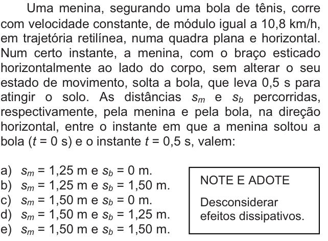 Questão 11 no caderno  da FUVEST 2011