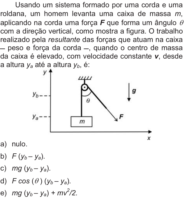 Questão 12 no caderno  da FUVEST 2011