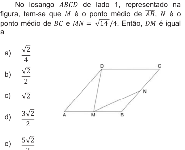 Questão 22 no caderno  da FUVEST 2011