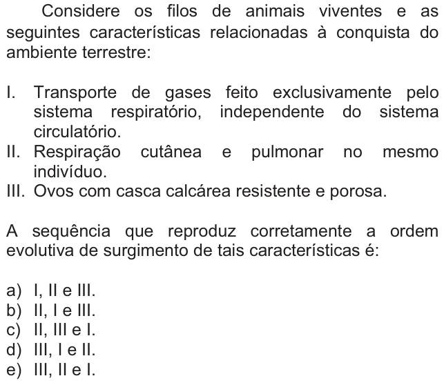 Questão 43 no caderno  da FUVEST 2011