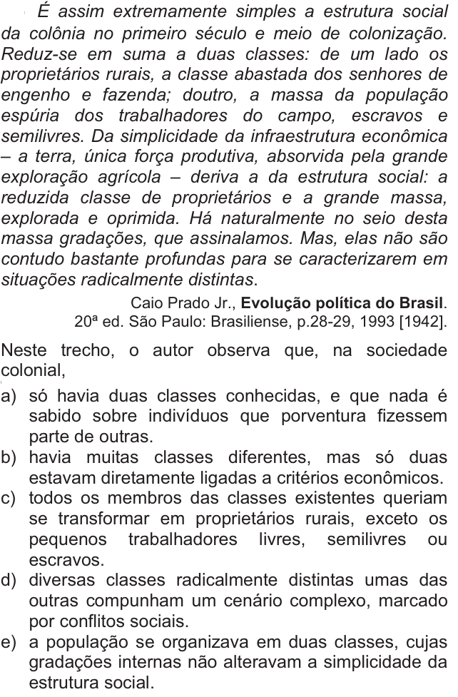 Questão 54 no caderno  da FUVEST 2011