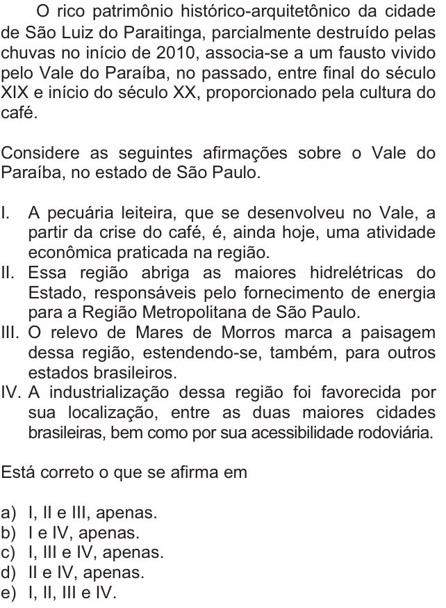 Questão 61 no caderno  da FUVEST 2011