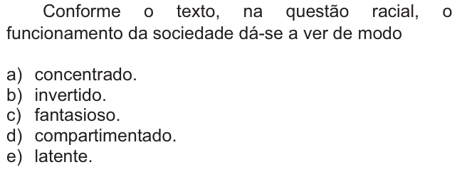 Questão 79 no caderno  da FUVEST 2011