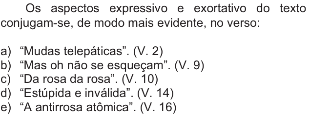 Questão 85 no caderno  da FUVEST 2011