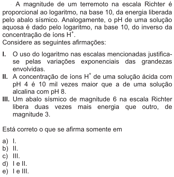 Questão 4 no caderno  da FUVEST 2010