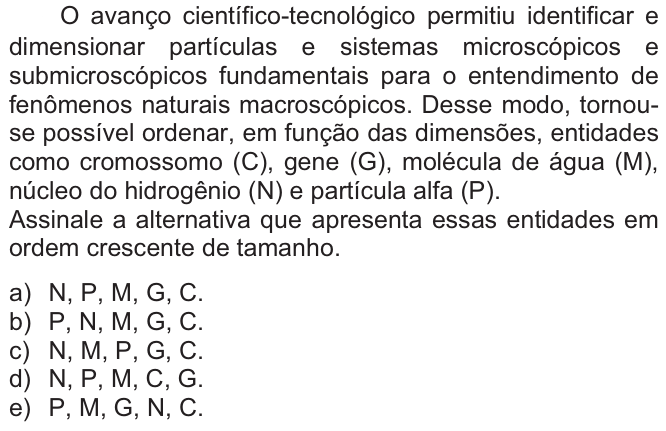 Questão 5 no caderno  da FUVEST 2010