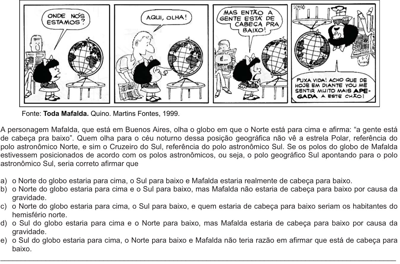 Questão 6 no caderno  da FUVEST 2010