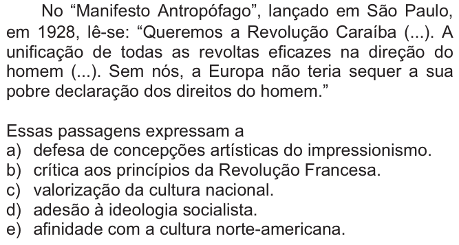 Questão 17 no caderno  da FUVEST 2010