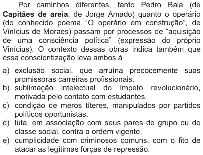 Questão 30 no caderno  da FUVEST 2010