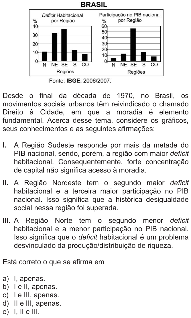 Questão 46 no caderno  da FUVEST 2010