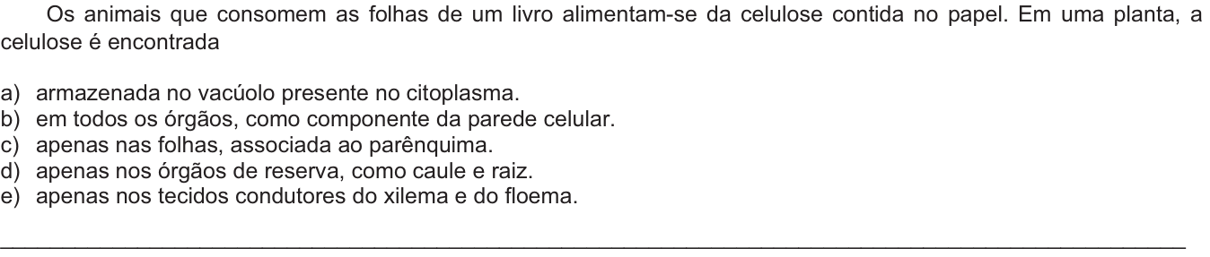 Questão 51 no caderno  da FUVEST 2010